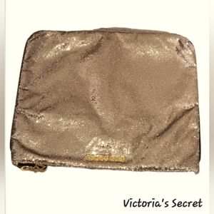 VICTORIA'S SECRET GOLD 12"X9.5"  SEQUIN STORAGE BAG NWOT